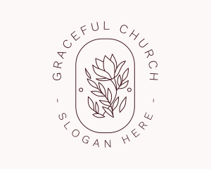 Artisanal - Flower Blossom Badge logo design