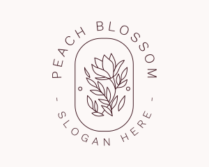 Flower Blossom Badge logo design