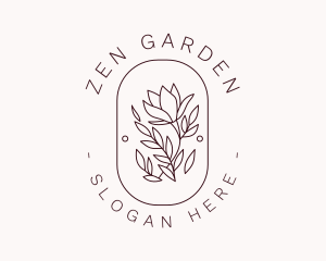 Flower Blossom Badge logo design