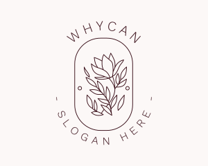 Artisanal - Flower Blossom Badge logo design