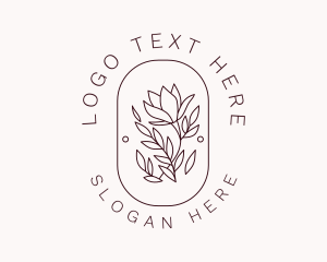 Flower Blossom Badge Logo