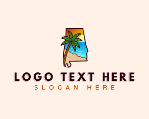 Vacation - Shore Beach Alabama logo design