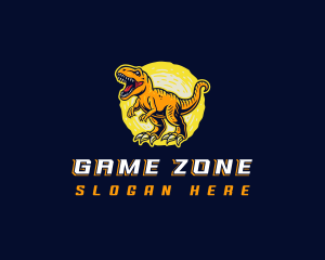 Velociraptor Jurassic Dinosaur logo design