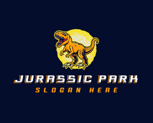 Velociraptor Jurassic Dinosaur logo design