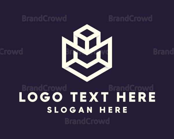 Modern Geometric Cube Logo