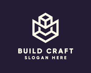 Modern Geometric Cube logo design