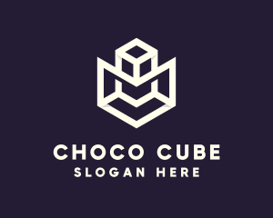 Modern Geometric Cube logo design