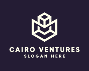 Modern Geometric Cube logo design