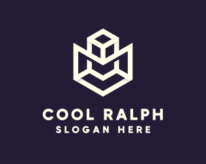 Modern Geometric Cube logo design