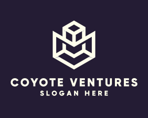 Modern Geometric Cube logo design