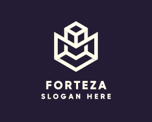 Modern Geometric Cube logo design