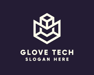 Modern Geometric Cube logo design