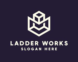 Modern Geometric Cube logo design