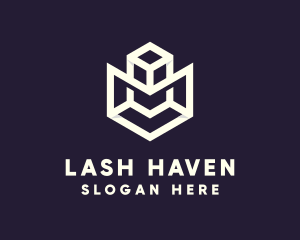 Modern Geometric Cube logo design