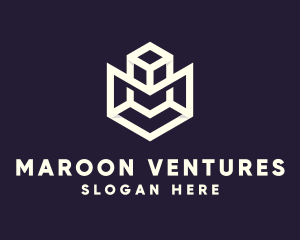 Modern Geometric Cube logo design