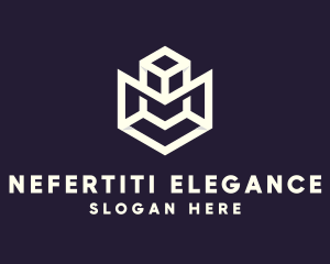 Modern Geometric Cube logo design