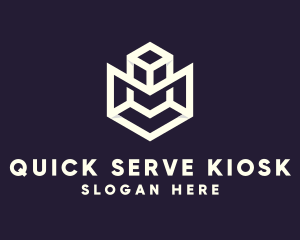 Modern Geometric Cube logo design