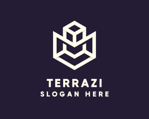 Modern Geometric Cube logo design