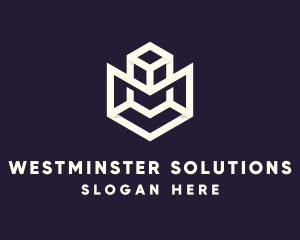 Modern Geometric Cube logo design