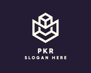 Modern Geometric Cube logo design