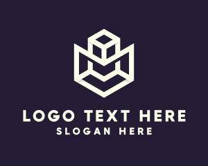 Modern Geometric Cube Logo