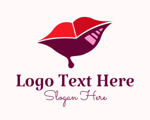 Makeup Artist - Lip Gloss Lips logo design