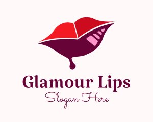 Lip Gloss Lips logo design