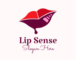 Lip Gloss Lips logo design