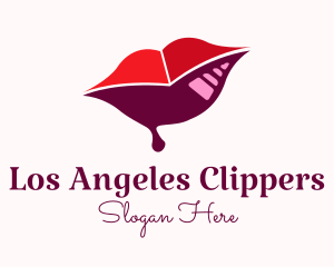 Beauty Vlogger - Lip Gloss Lips logo design
