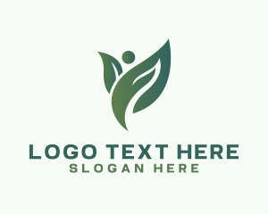 Harvest - Organic Human Leaf logo design