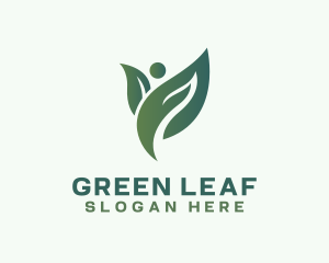 Organic Human Leaf logo design