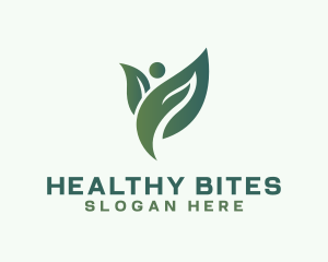 Organic Human Leaf logo design