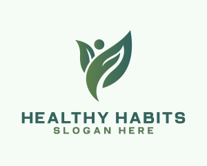 Organic Human Leaf logo design