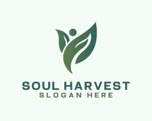 Organic Human Leaf logo design