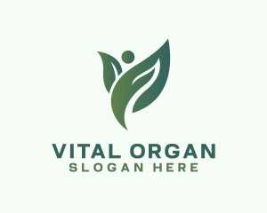 Organic Human Leaf logo design