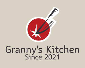 Dagger Knife Kitchen logo design