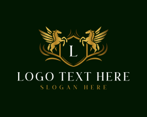 Boutique - Pegasus Shield Crest logo design