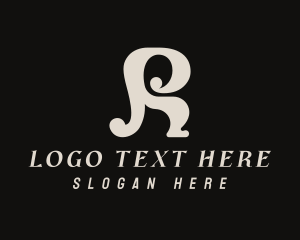 Decal - Calligraphy Artist Letter R logo design