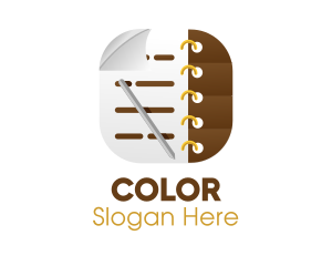 Poem - Notebook Icon Application logo design