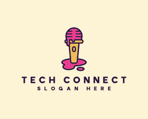 Recording Artist - Creative Podcast Microphone logo design