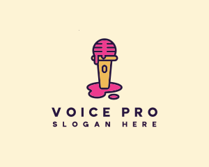 Announcer - Creative Podcast Microphone logo design