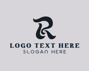 Swoosh - Ribbon Wave Business Letter R logo design
