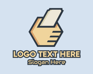 Tag - Hexagon Ticket Holder logo design