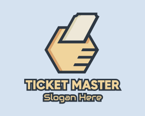 Ticket - Hexagon Ticket Holder logo design