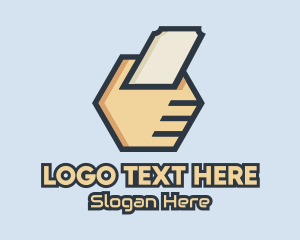 Card - Hexagon Ticket Holder logo design