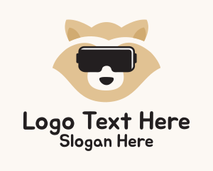 Vr - Dog VR Goggles logo design