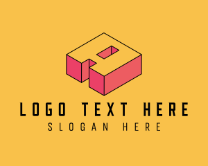 Lettermark - 3D Pixel Letter A logo design