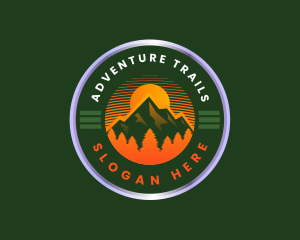 Mountain Trekking Outdoor logo design