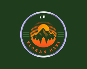 Destination - Mountain Trekking Outdoor logo design