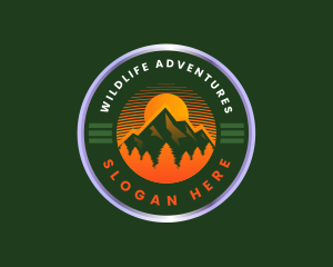 Mountain Trekking Outdoor logo design